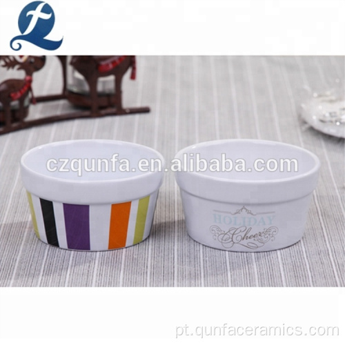 Panela de cozimento cerâmica colorida de Bakeware da impressão